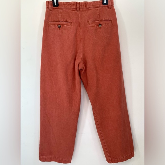 L.F.MARKEY rust wide legs with high waist trouser pants.Size 6.Color:red/orange - Picture 4 of 8